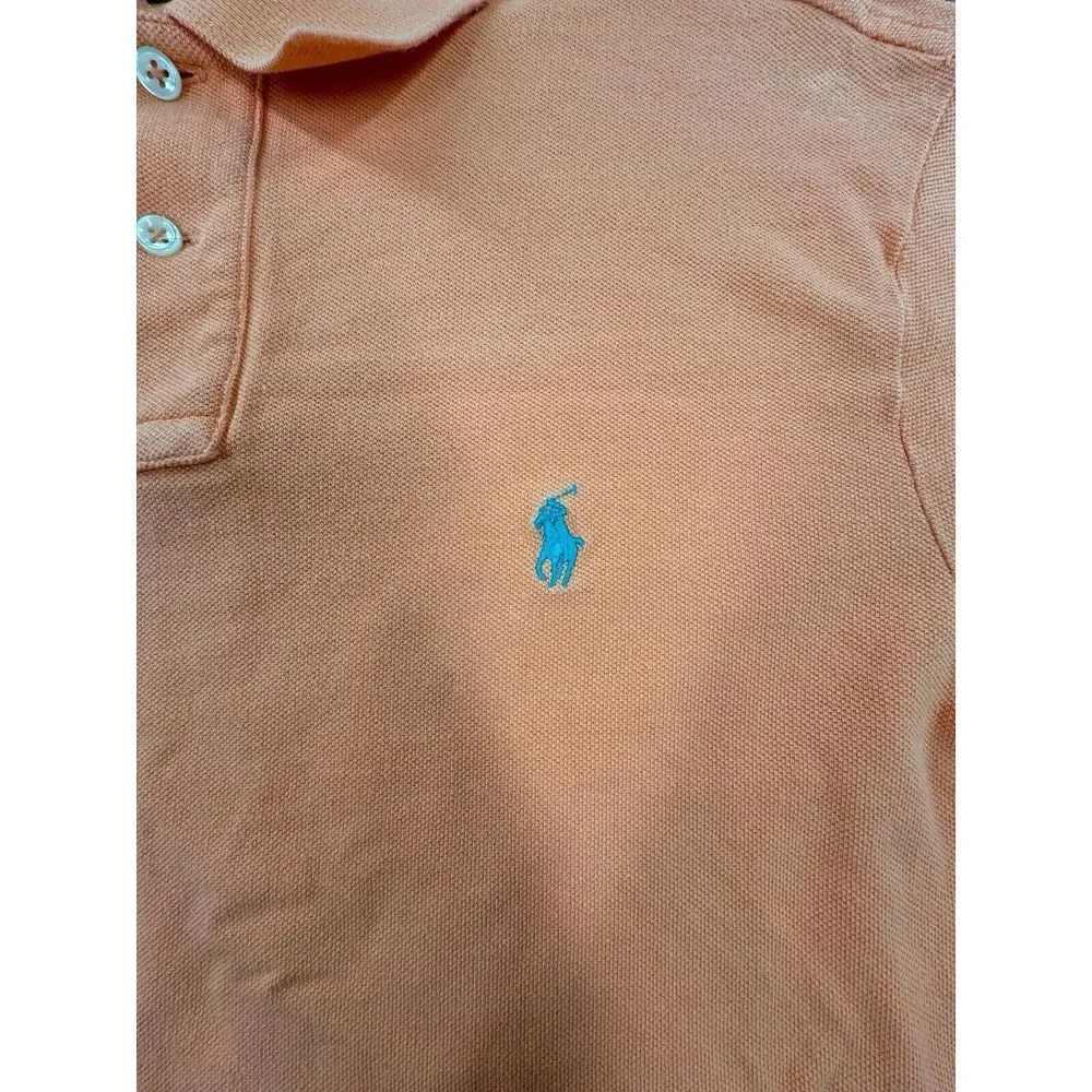 Polo Ralph Lauren Polo Men's Large Coral Orange Short Sleeve Shirt‎ Cotton